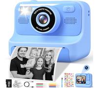 Subtail Kids Camera Instant Print - 2.4'' Instant Camera for Kids with 32GB Card | 3 Rolls Print Paper - 1080P Selfie Kids Digital Cameras - Birthday Kids Toys Gifts for Girls Boys Aged 3-12 - Blue