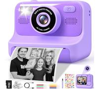 Subtail Kids Camera Instant Print - 2.4'' Instant Camera for Kids with 32GB Card | 3 Rolls Print Paper - 1080P Selfie Kids Digital Cameras - Birthday Kids Toys Gifts for Girls Boys Aged 3-12 - Purple
