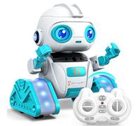 Subtail Kids Robot Toy - Rechargeable and Projectable - Remote Control Robot with Led Eyes And Music - Robots Gift Toys for 3 4 5 6 Year Old Boys Girls - Emo Robots Toys Age 3-12 with Gesture Sensor