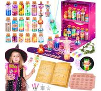 Subtail Potions Kits for Kids, Magic Dust Potions Kit, DIY Creative Gift for Girls Ages 6 7 8 9 10, 20 Magic Potion Wizard Bottles, Experiments for Kids Girls, Potion Crafting Set for Children 6 Years