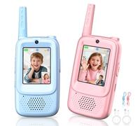 Subtail Walkie Talkies for Kids - 2 pcs Video Walkie Talkies for Kids, Toys for 3-8 Year Old Boys Girls, Long Range with 4 Voice Effects, 3 4 5 6 year old girl boy Christmas Birthday Gifts Presents