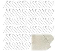 SUBTAVIK 100 Pcs Sewing U Pins | 23mm U Shaped Fork Pin | Stainless Steel Straight Blocking Pins | Quilting Pins | for Sewing Crafts DIY Jewelry Home Decor