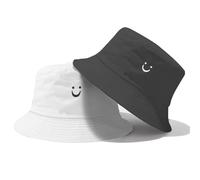SUBTAVIK Reversible Kids Sun Hat, Smile Face Toddler Bucket Hat - Wide Brim Boys & Girls Double Sided Breathable Sun Hats for 2-8 Years: Girl, Boy