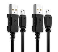 subtel 2x USB A Datacable compatible with Casio Exilim EX-Z80, Casio EMC-6 | 2.0, 1m, PVC, Black, for Casio Exilim EX-Z80