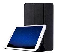 subtel® Book Tablet Case with Stand Compatible for Samsung Galaxy Tab S2 9.7 (SM-T810 / SM-T813 / SM-T815) Synthetic Leather Protective Folding Flip Folio Wallet Tri Fold Bookcase Cover Sleeve - Black