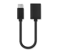 subtel OTG Cable Adapter USB C Type C Compatible for OTG 2.0 On The Go USB Host Cable 15cm - Black