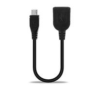 subtel OTG Cable Micro USB compatible with Samsung SM-T550 Galaxy Tab A 9.7 | Micro USB > USB A, 15cm, Black, for Samsung SM-T580 Galaxy Tab A 10.1
