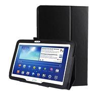subtel Tablet Case with Stand | Synthetic Leather, Black, for Samsung GT-P5210 Galaxy Tab 3 10.1