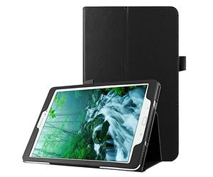 subtel Tablet Case with Stand | Synthetic Leather, Black, for Samsung SM-T813 Galaxy Tab S2 Plus 9.7