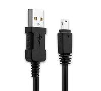 subtel USB A Datacable compatible with Casio Exilim EX-Z80, Casio EMC-6 | 2.0, 1m, PVC, Black, for Casio Exilim EX-Z80