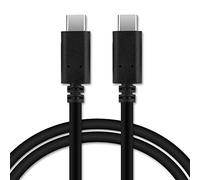 subtel® USB C Type C Phone Charger Cable Replacement for Doro 8050, 8050 Plus, 8080, 8100, 8100 Plus 1,0m Fast Charging 3A (PD-60W) Smartphone Data Transfer Lead PVC - Black