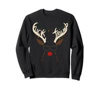 Subtle Anti Trump Reindeer Holiday Protest Design Sweatshirt