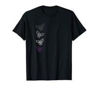 Subtle Asexual Pride Goth Butterfly, Ace Pride Flag T-Shirt