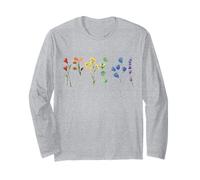 Subtle Flowers Pride LGBT Wildflowers Rainbow Gay Lesbian Long Sleeve T-Shirt