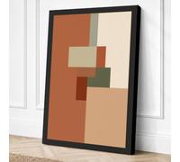 Subtle Geometry Minimalist Canvas Wall Art Print 18x12 Inch (46 x 30 cm)
