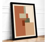 Subtle Geometry Minimalist Framed Wall Art Print A1 Black | Ready to Hang, Premium Gi Paper, Fade-Resistant Inks, Securely Packaged, UK Made