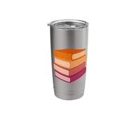Subtle Lesbian Pride Flag Books Stainless Steel Insulated Tumbler