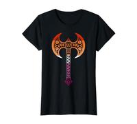 Subtle Lesbian Symbol Labrys Violet Sapphic Value Graphic T-Shirt, Women, Black, M