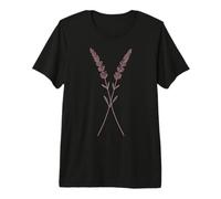 Subtle Lesbian WLW Symbol Lavender Sprigs Sapphic Premium T-Shirt