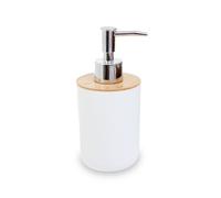 Subtle White Lotion Dispenser With Bamboo Fibre Body, Liquid Soap Pump For Hand Wash, Moisturizer Dispenser Premier Housewares White One Size
