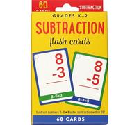 Subtraction Flash Cards (60 cards, Grades K-2)