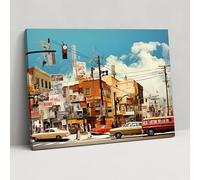 Suburban Cityscape Wall Decoration - Harlem, Wall Art, Wall Decoration, Contemporary, 18" x 12"
