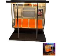 Subway Train Lamp with 3 Interchangeable Posters, Vintage New York Subway Train Night Light with Hidden Power Button, Funny LED Decorative Table Light for New York City Lovers (1 Pcs)