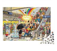 Subway Transfer Station Rush Wooden Jigsaw Puzzle Waterproof 1000 Piece Puzzles for Adults Colourful Home Decoration