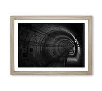 Subway Tunnel Framed Print | A2 Oak Framed Wall Art | Ready to Hang | Modern Nature Picture | Living Room Bedroom Lounge Office