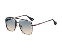 SUBX New Gradient Sunglasses for Men Fashion Metal Big Frame Sun Glasses Brand Design Luxury-Bronze Grey Orange