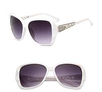 SUBX Vintage Big Frame Sunglasses Women Gradient Lens Driving Sun glasses-White