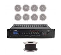 SubZero 160W 100V 8" 8x Zone Ceiling Speaker System