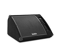 SubZero 230W 12" Active Floor Monitor with 3-Band EQ & Mic Input | 230W 12-inch active floor monitor, 3-band EQ, durable carpeted wooden body with metal grille, carry handle for easy transport
