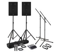 SubZero C15A Active PA System with Mics Stands and Mixer