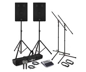 SubZero C15A Active PA System with Mics Stands and Mixer