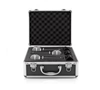 SUBZERO Dynamic Vocal Microphone 3 Piece Set with Clips & Case