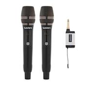 SUBZERO Portable Dual Wireless Microphone System with 2 Channel Receiver