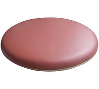 SUCADA Round Faux Leather Kitchen Chair Cushions,Round Seat Cushions Thick Non Slip Memory Foam Chair Pads For Chairs Dining Outdoor Indoor (Color : Rubbery red, Size : 43cm/17inch)