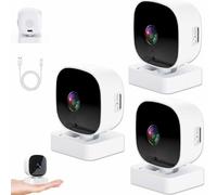 Succeedto Crystal-Clear 2K Security Camera, Wireless Window Cameras for Home Security Indoor, Mini Surveillance Cameras, 24/7 Recording & Smart Alerts, Easy Install (3pcs)