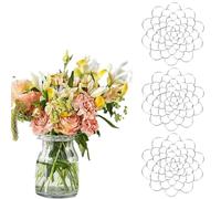 Succeedto Stainless Steel Floral Grid Organizer,Reusable Floral Grid for Vase - Durable Rust-Resistant Wire Mesh, Plant Flowers Stem Grid Holder Insert (Silver,Medium)