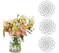 Succeedto Stainless Steel Floral Grid Organizer,Reusable Floral Grid for Vase - Durable Rust-Resistant Wire Mesh, Plant Flowers Stem Grid Holder Insert (black,Medium)