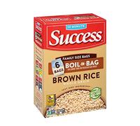 Success Boil-in-Bag Whole Grain Brown Rice 6 Extra Large Bags Net Wt 32oz by success