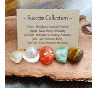 Success Crystal Tumblestone Set | Gemstone Gift Bundle for Abundance and Luck | Crystals for Job Interviews and Exams