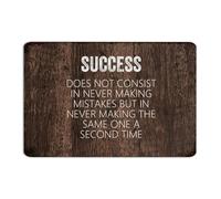 Success Does Not Consist in Never Making Mistakes Metal Sign 12x18 Inch Vintage Shop Indoor Cabin Wall Decorations Garage Signs Wall Art Plaques for Front Door