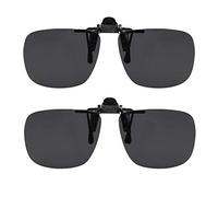 Success Eyewear Clip On Sunglasses Flip Up Polarized Sunglasses Clip onto Eyeglasses Over Prescription Glasses Case Included set of 2