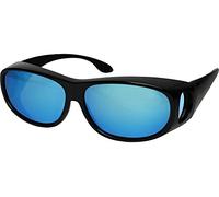 Success Eyewear Fit Over Sunglasses Polarized Lens Case Included Wear Over Prescription Eyeglasses 100% UV Protection for Men and Women Blue Mirror Lens