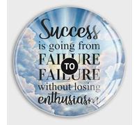 Success Is Going from Failure to Failure Without Losing Enthusiasm Fridge Magnets Small Magnets Inspirational Positive Glass Magnets For Fridge Decorative Magnets Office Kitchen Magnets Locker Glass
