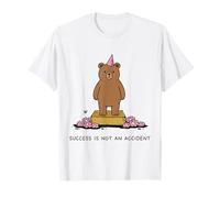 Success is Not an Accident Cute Bear Motivational Quote T-Shirt