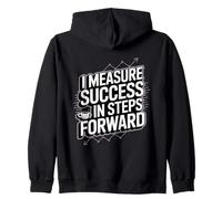 Success Is Steps Forward Motivational Mindset Zip Hoodie