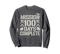 Success MISSION 100 DAYS School COMPLETE Military Troop Kids Sweatshirt